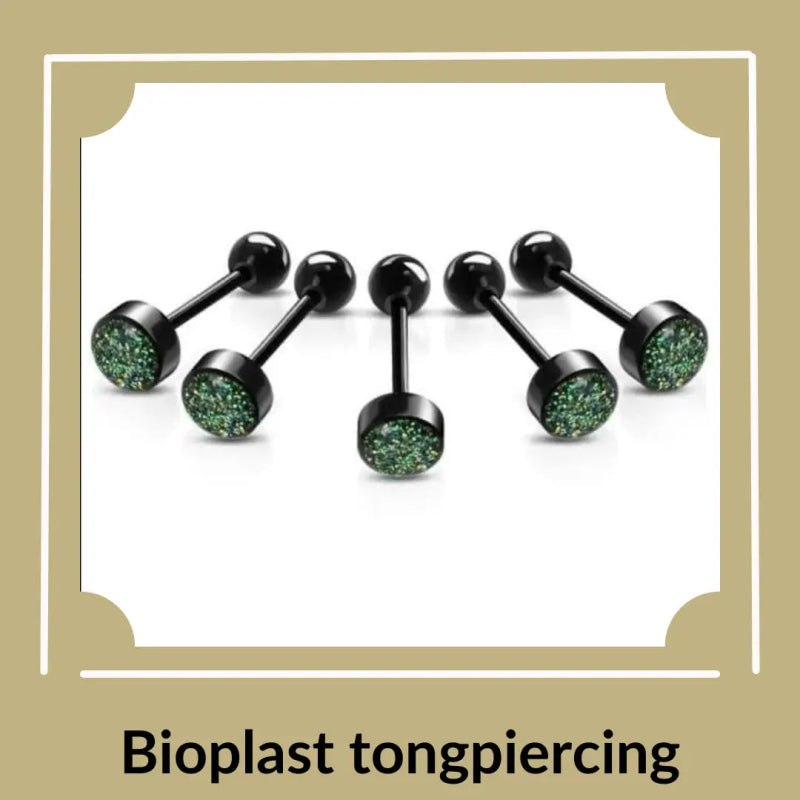 Unieke bioplast tongpiercing - Aramat Jewels