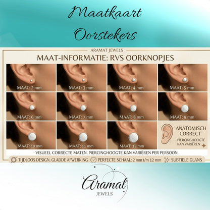 925 Sterling Zilveren Oorknopjes Rond Roze met Witte Sterretjes 7mm - Aramat Jewels - Oorbellen - cadeautip