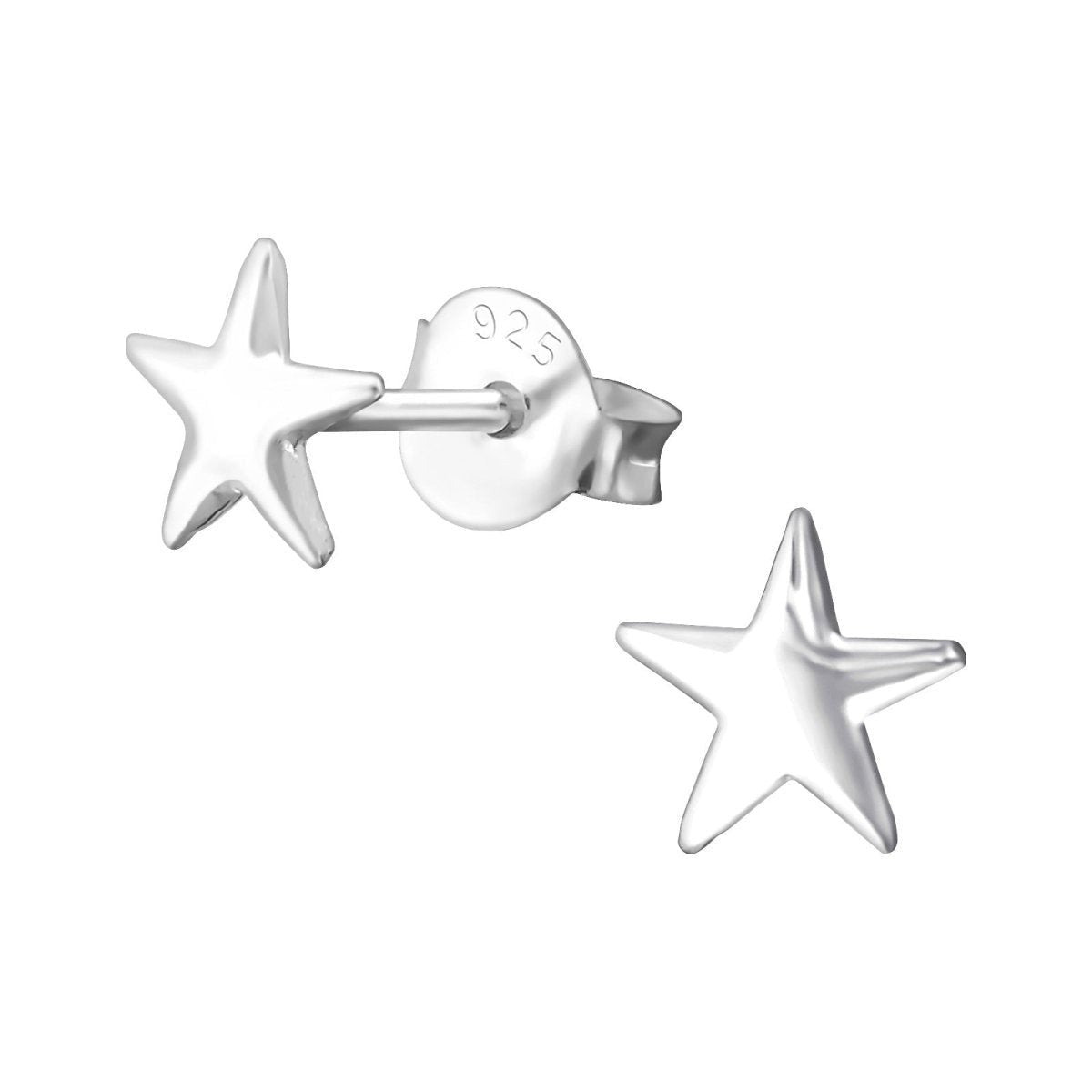925 Sterling Zilveren Sterretjes Oorknopjes 4mm – Minimalistisch Uniseks - Aramat Jewels - Oorbellen - cadeautip