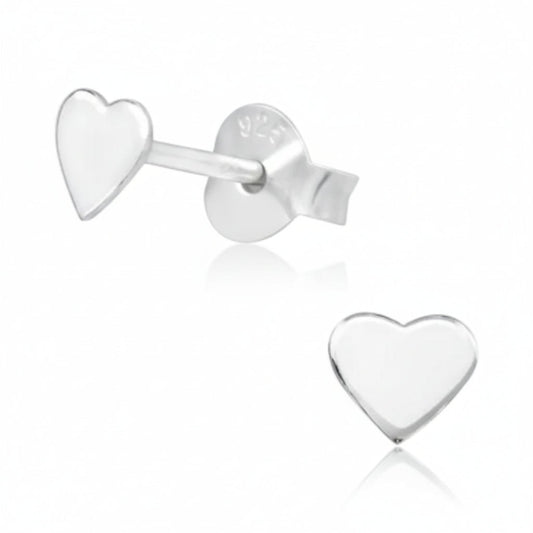 925 Zilveren Hartjes Oorbellen - 4 mm - Glad - Aramat Jewels - Oorbellen - cadeautip