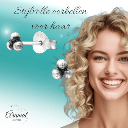 925 zilveren Oorbellen Kinder Dots 4mm - oor1823 - 37321 - Oorbellen kopen# - 4mm - 925 Zilver