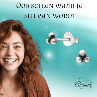 925 zilveren Oorbellen Kinder Dots 4mm - oor1823 - 37321 - Oorbellen kopen# - 4mm - 925 Zilver