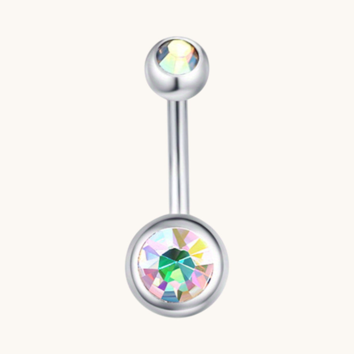 Sparkling Zirconia Navel Piercing - Surgical Steel
