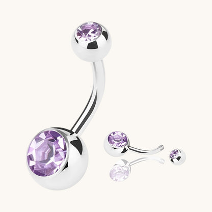 Sparkling Zirconia Navel Piercing - Surgical Steel