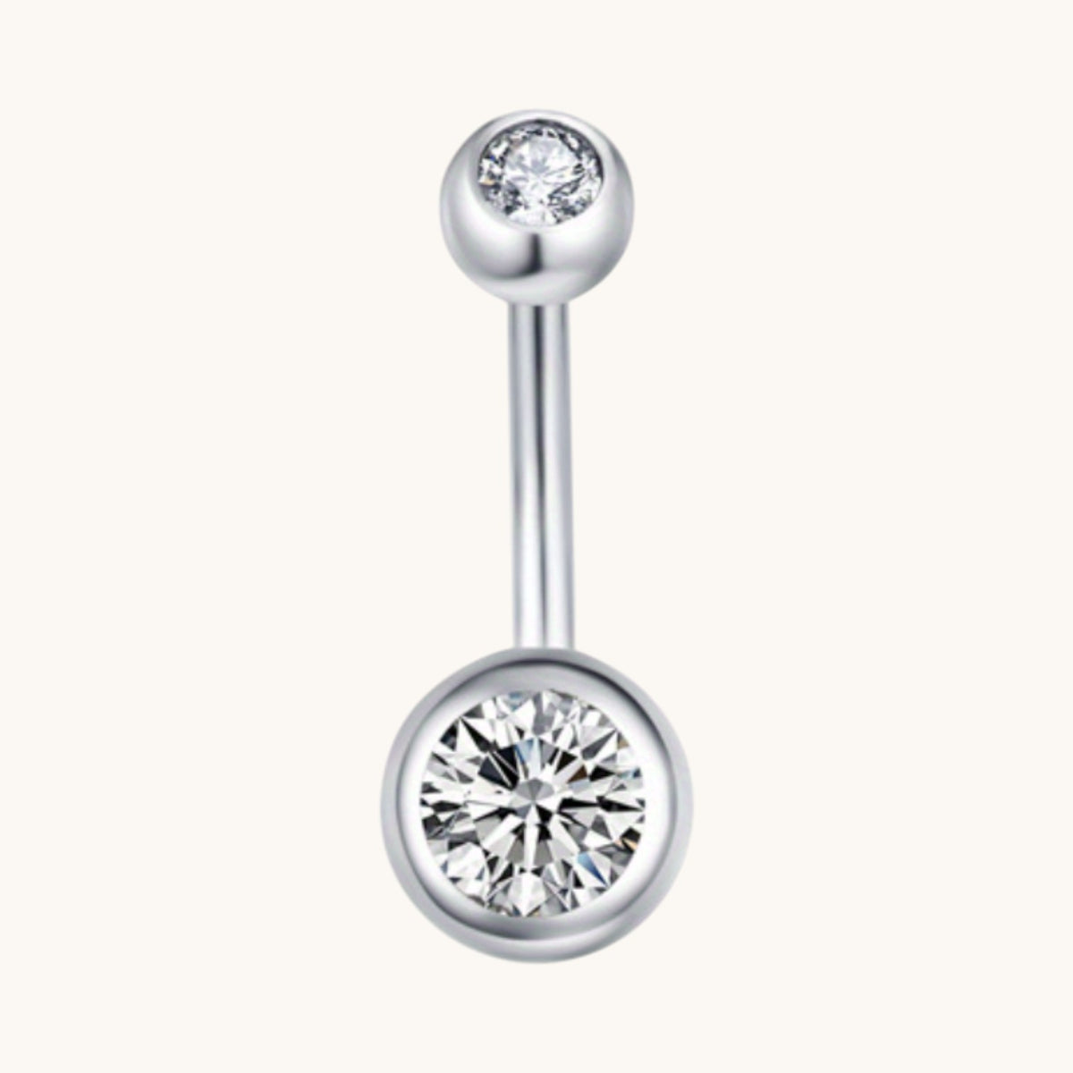 Sparkling Zirconia Navel Piercing - Surgical Steel