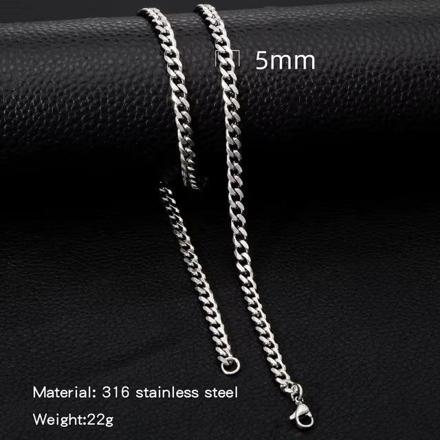 Moderne Zilverkleurige Gourmet Ketting RVS