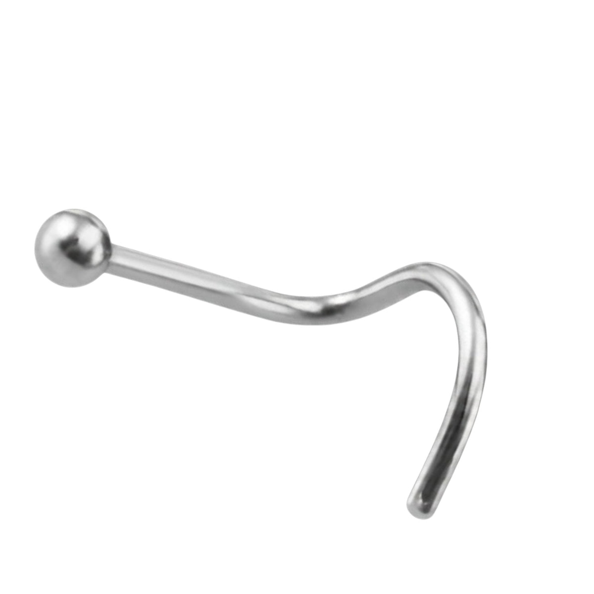 Stalen Neuspiercing Zilverkleurig Bolletje – 2mm S-staafje