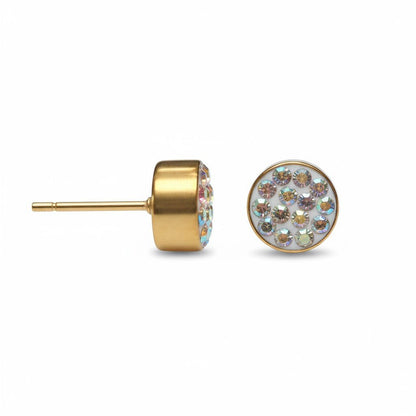 AB transparante oorstekers 6 mm – multicolor glans - Aramat Jewels - Oorbellen - cadeautip