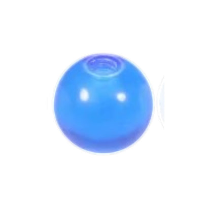 Aramat Jewels blauw transparant acryl piercing balletje van 5mm voor 1.6mm schroefdraad, tandvriendelijk en licht.