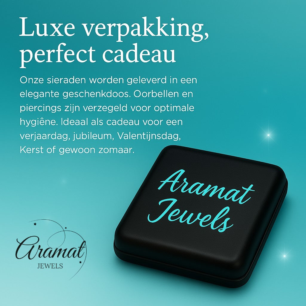 Aramat Jewels silver-colored steel nose piercing with a small transparent zirconia and a straight bar.