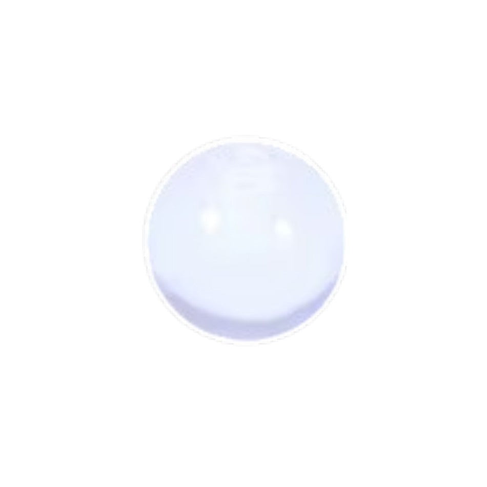 Aramat Jewels los transparant gekleurd acryl piercing balletje van 6mm voor tong- of navelpiercings.