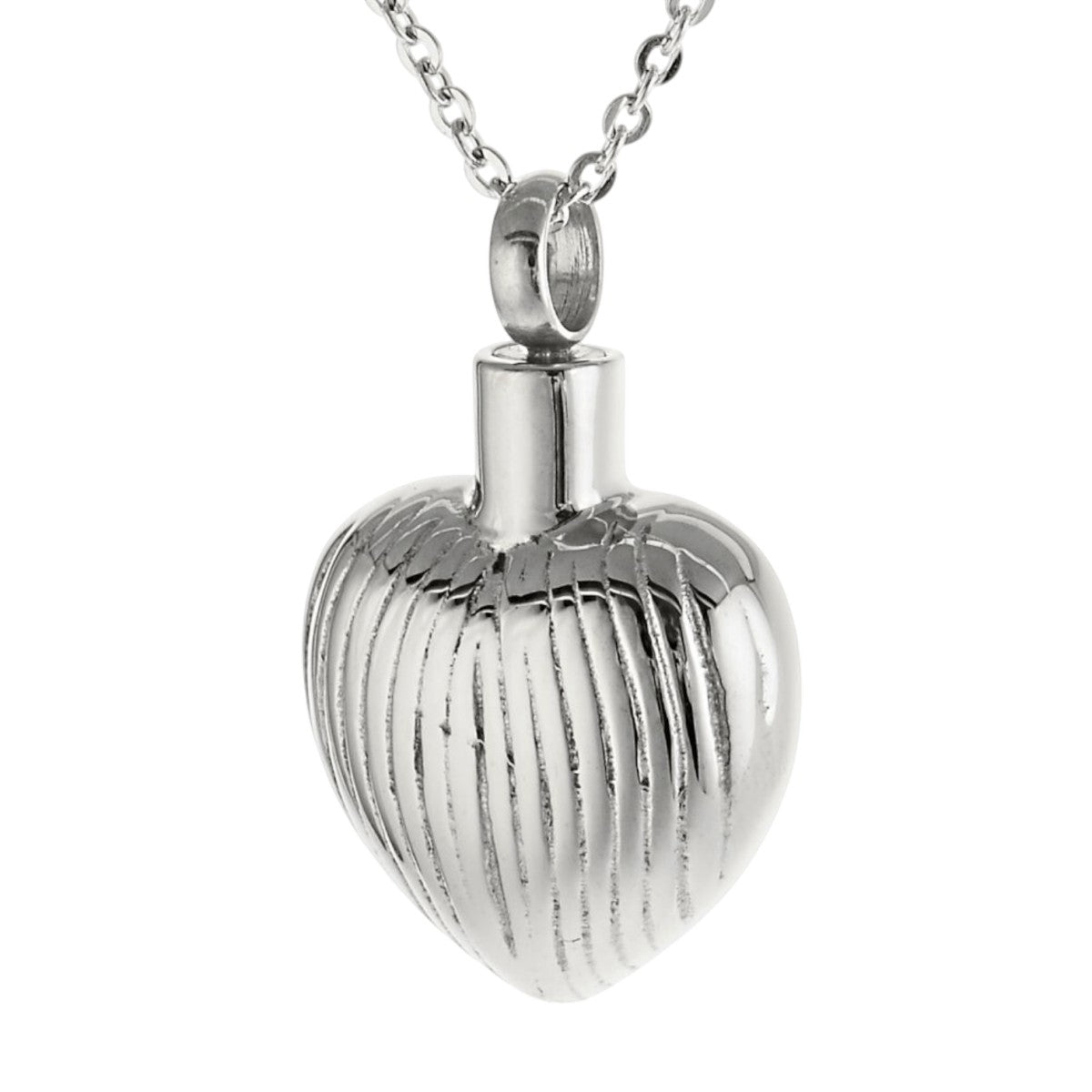 Ashanger hartjes zilverkleurig – strepen & herinnering - Aramat Jewels - Gedenkhangers - cadeautip