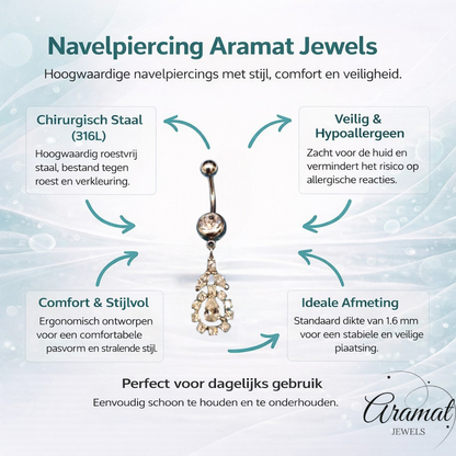 Flower Pendant Navel Piercing