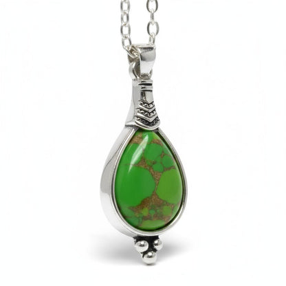 Bohemien Groene Gemarmerde Ketting - Aramat Jewels - Halskettingen - cadeautip