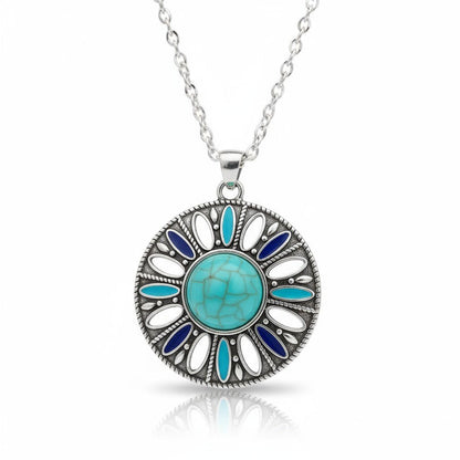 Boho Halsketting met ronde hanger - Aramat Jewels - Halskettingen - cadeautip
