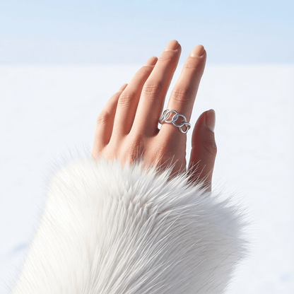 Brede One Size Ring RVS met Ovale Schakels (13 mm) - Aramat Jewels - Ringen - cadeautip