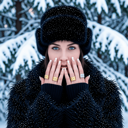 Brede Verstelbare Damesring met Geometrisch Design - 15mm RVS - Aramat Jewels - Ringen - cadeautip