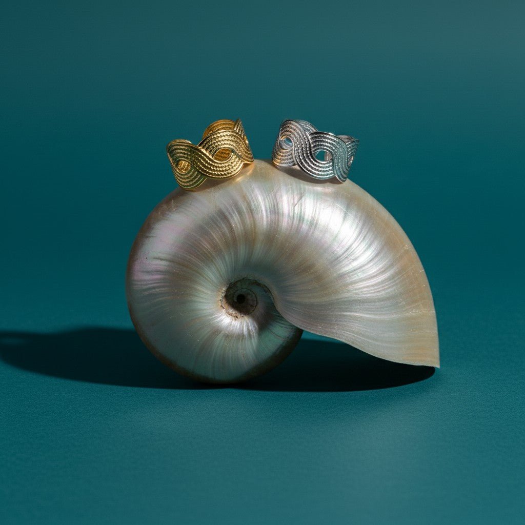 Brede Verstelbare Ring RVS met Vlecht Motief - 13 mm - Aramat Jewels - Ringen - cadeautip