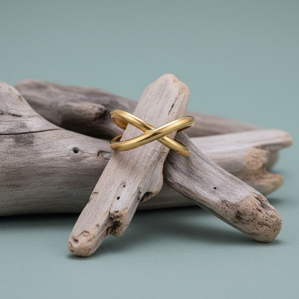 Damesring Verstelbaar – Open Gekruisde Ring – One Size - Aramat Jewels - Ringen - cadeautip