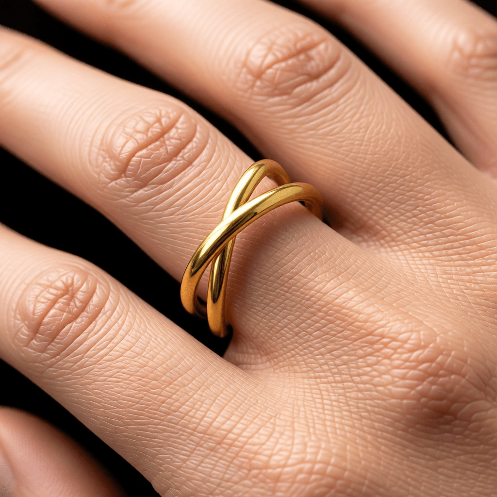 Damesring Verstelbaar – Open Gekruisde Ring – One Size - Aramat Jewels - Ringen - cadeautip