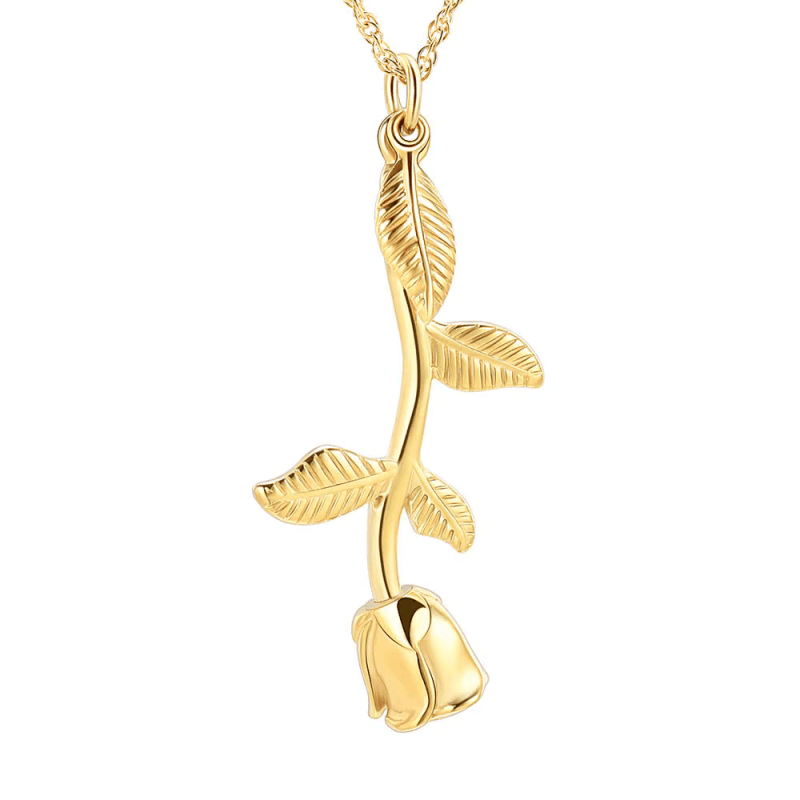 Goudkleurige Ashanger Roos - RVS - hang1468 - IJD10034 - Gedenkhangers kopen# - 45mm - alles - ashangers