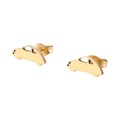 Goudkleurige Auto Oorbellen in Staal (13x5mm) - oor486 - Oorbellen kopen# - 13mm - alles - auto