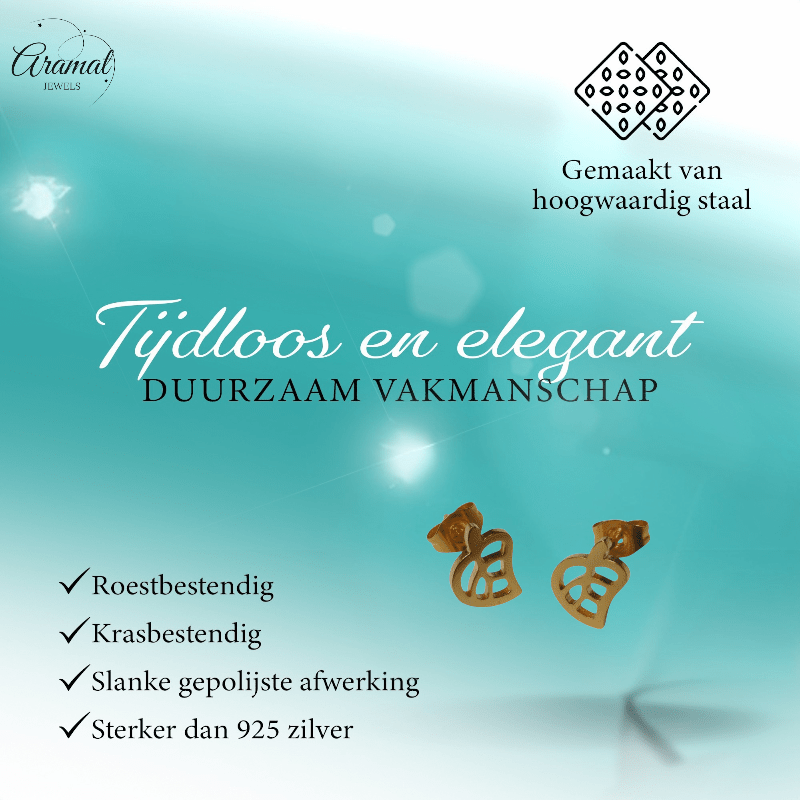 Goudkleurige blad oorbellen 10×8 mm - oor2756 - XE70456 - Oorbellen kopen# - 10mm - alles - blad