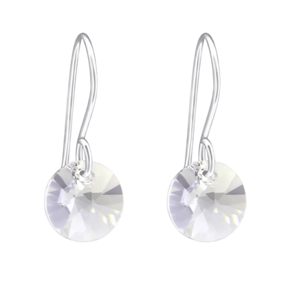 Grijze Kristal Oorhangers Kind - 925 Zilver - oor3260 - 27940 - Oorhangers kopen# - 8mm - 925 Zilver - alles