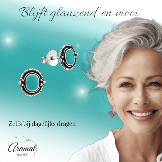 Groene Bali Oorbellen - Zilveren Oorstekers - oor983 - 31323 - Oorbellen kopen