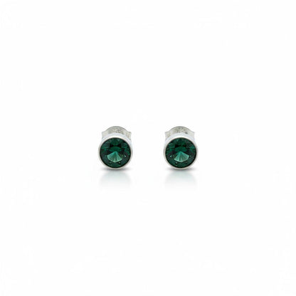 Groene Zirkonia Oorbellen RVS - Aramat Jewels - Oorbellen - cadeautip