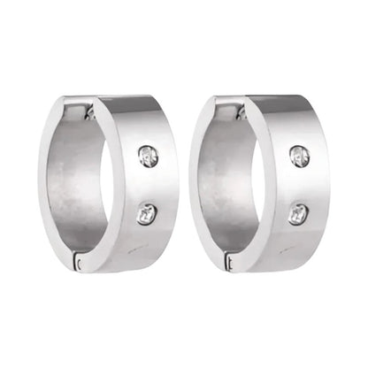 Grote Huggie Oorringen Kristal 20mm - Aramat Jewels - Oorringen - cadeautip