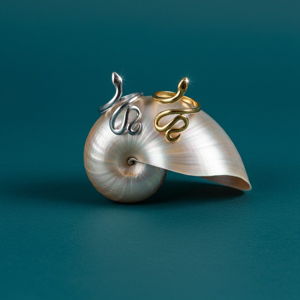 Grote Verstelbare Slangenring van RVS - 28mm Statement Ring - Aramat Jewels - Ringen - cadeautip