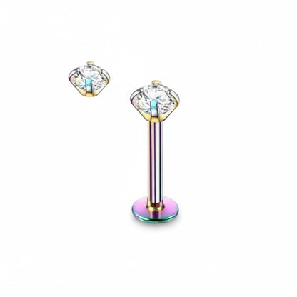 Helix Piercing Multikleur AB Zirkonia 6mm 1.2mm - Aramat Jewels - Piercings - cadeautip