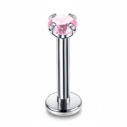 Helix Piercing Zilverkleur Roze Zirkonia 6mm 3mm 1.2mm - Aramat Jewels - Piercings - cadeautip