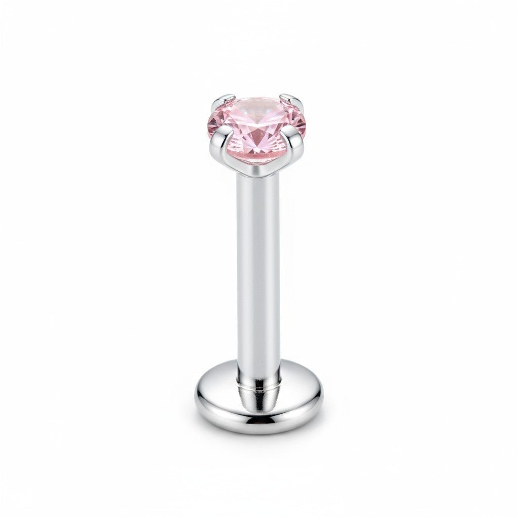 Helix Piercing Zilverkleur Roze Zirkonia 6mm 3mm 1.2mm - Aramat Jewels - Piercings - cadeautip