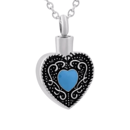 Keltisch hart as - hanger staal blauw emaille 3cm - Aramat Jewels - Gedenkhangers - cadeautip