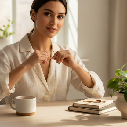 Ketting – Staal Bedelketting Bolletjes Schakel Goudkleurig (2mm) - Aramat Jewels - Bedelketting - cadeautip