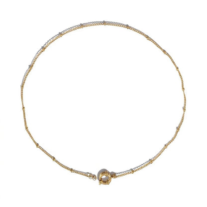 Ketting – Staal Bedelketting Bolletjes Schakel Goudkleurig (2mm) - Aramat Jewels - Bedelketting - cadeautip