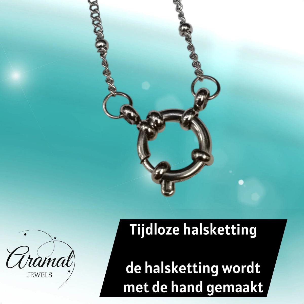 Ketting – Staal Bedelketting Bolletjes Schakel Zilverkleurig (2mm) - Aramat Jewels - Bedelketting - cadeautip