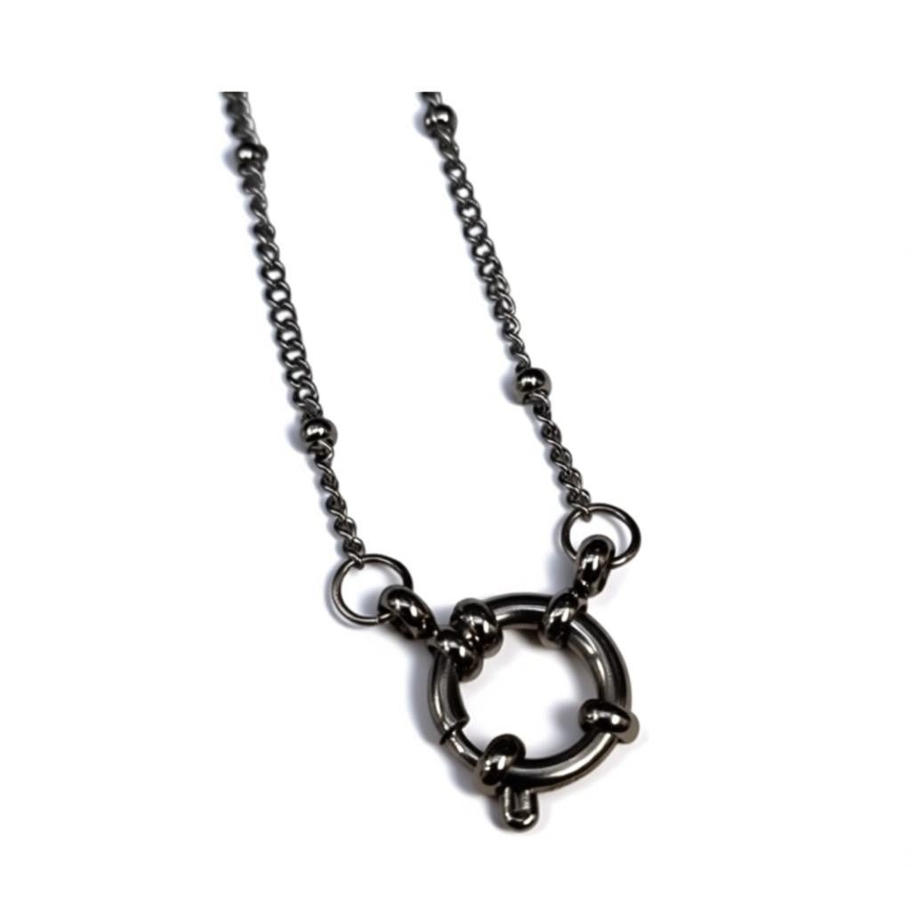 Ketting – Staal Bedelketting Bolletjes Schakel Zilverkleurig (2mm) - Aramat Jewels - Bedelketting - cadeautip