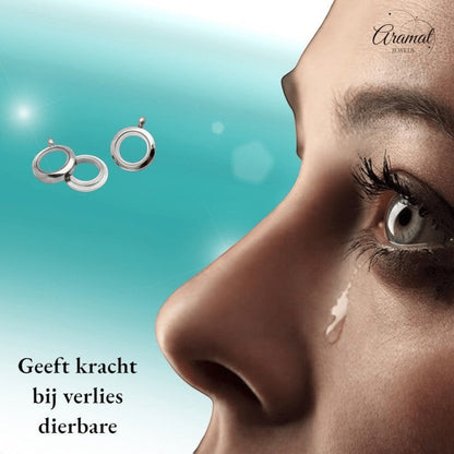 Kleine Ronde Ashanger RVS 15mm - hang1466 - Gedenkhangers kopen# - 15mm - alles - ashangers