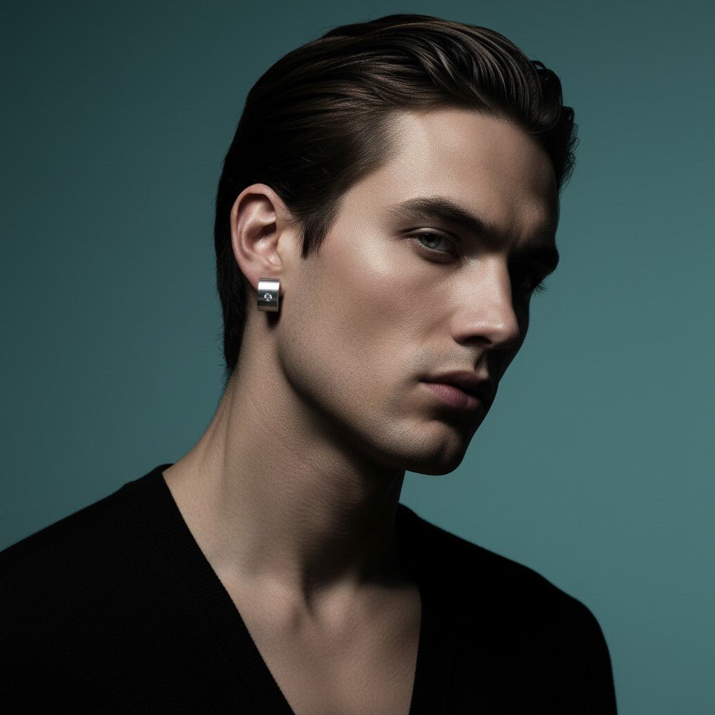 Kleine RVS Oorringen met Zirkonia Accent Zilverkleur 13mm - Aramat Jewels - Oorringen - cadeautip