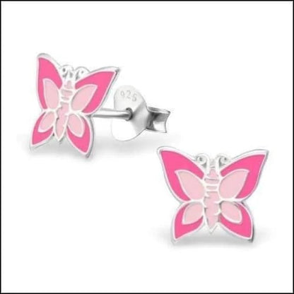 Roze vlinder oorbellen