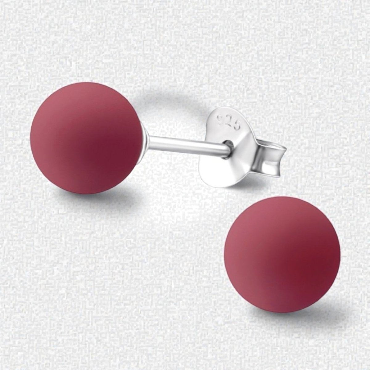 Mat Roze Parel Oorbellen - 6mm - 925 Zilver - Aramat Jewels - Oorbellen - cadeautip