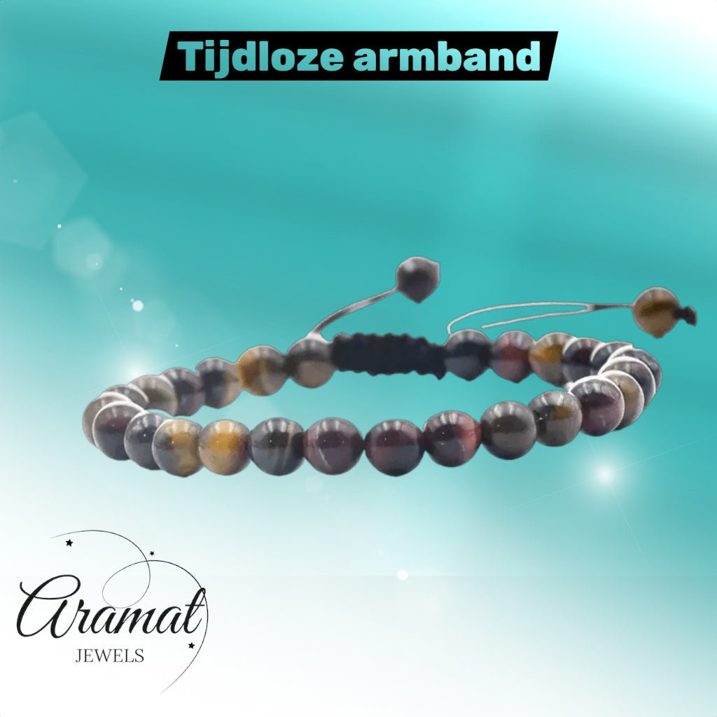 Meerkleurige Tijgeroog Armband - Aramat Jewels - Armbanden - cadeautip