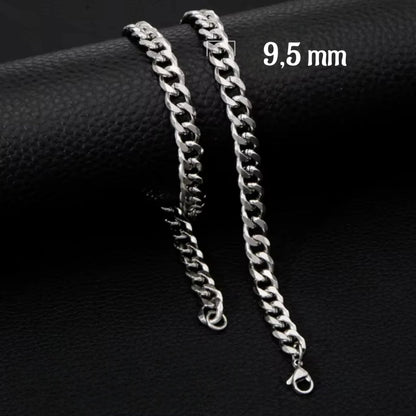 Moderne Zilverkleurige Gourmet Ketting RVS - Aramat Jewels - Halskettingen - cadeautip