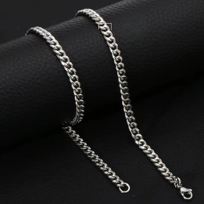 Moderne Zilverkleurige Gourmet Ketting RVS - Aramat Jewels - Halskettingen - cadeautip