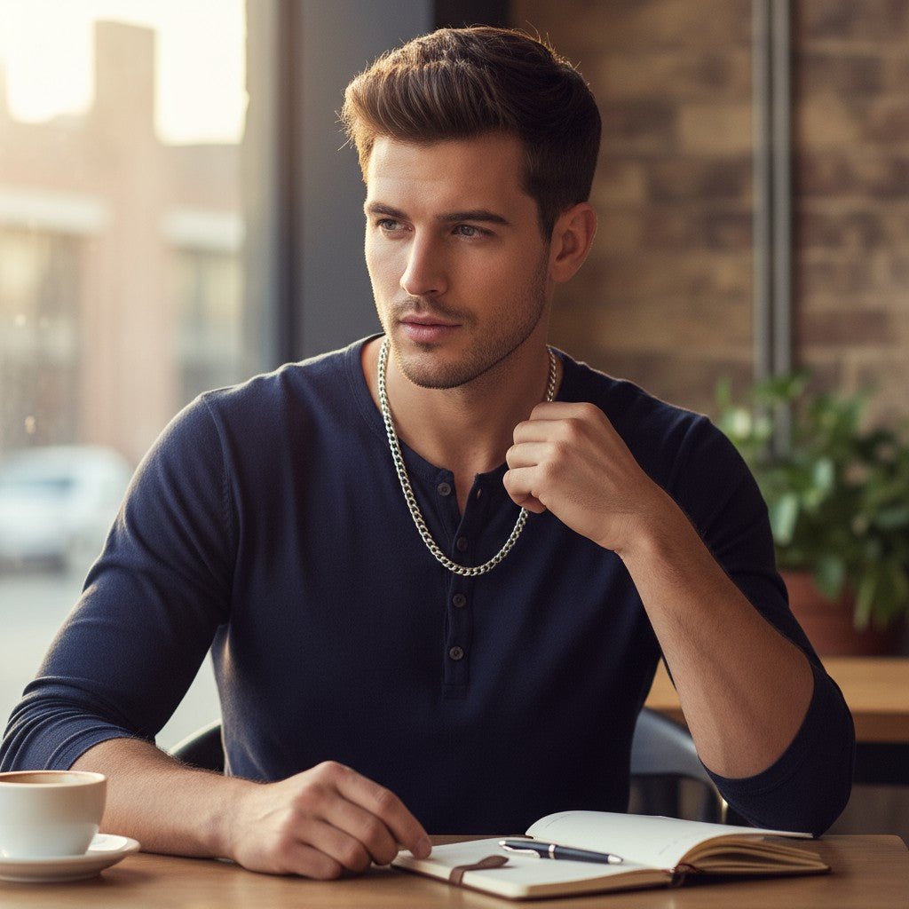 Moderne Zilverkleurige Gourmet Ketting RVS - Aramat Jewels - Halskettingen - cadeautip