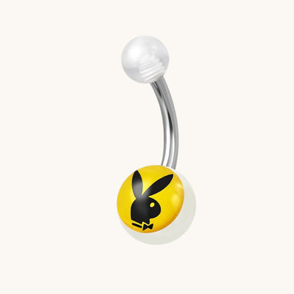 Colorful Rabbit Belly Button Piercing