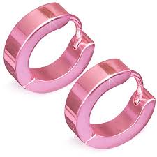 Oorringen – RVS Roze Glans (14mm) - Aramat Jewels - Oorringen - cadeautip